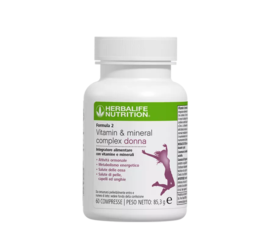 Confezione italiana ufficiale Formula 2 Donna Herbalife, 60 compresse