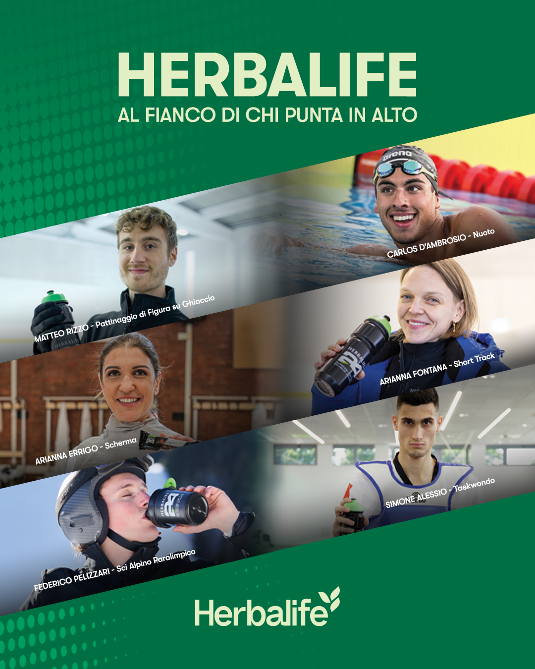 Atleti italiani del programma Herbalife 2026: nuoto, pattinaggio, scherma, taekwondo e sci paralimpico
