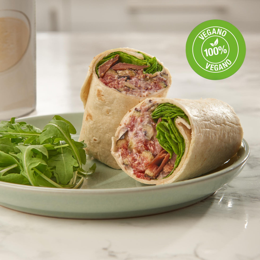 Wrap vegano con verdure dalla libreria ufficiale Herbalife Italia: esempio di ricetta, senza valori nutrizionali dichiarati.