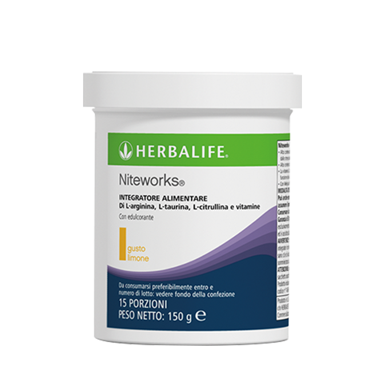 Niteworks Herbalife gusto limone, confezione italiana da 150 g e 15 porzioni