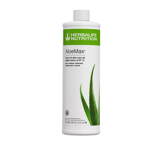 Flacone AloeMax Herbalife da 473 ml con etichetta italiana